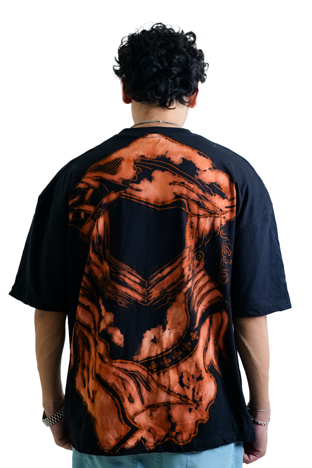 Qalaakar Tuareg Drop Tee | 100% Cotton Oversized Pre-Washed T-Shirt (Black)