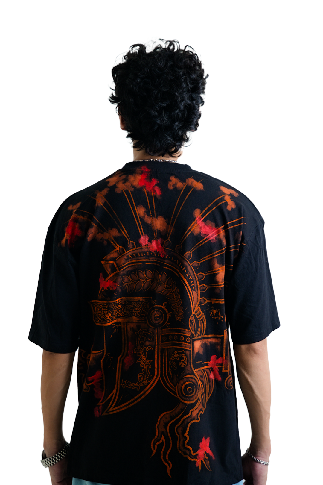 Spartan’s Honor Drop Tee | 100% Cotton Oversized Pre-Washed T-Shirt (Black)
