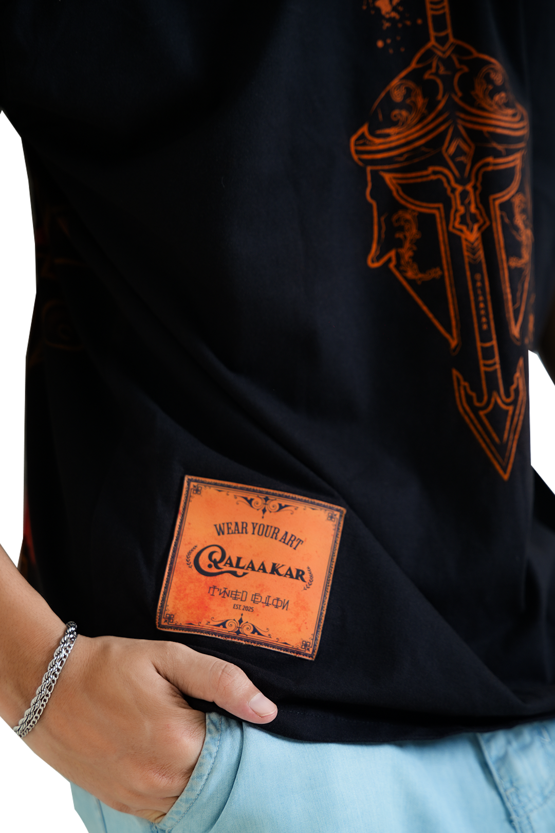 Spartan’s Honor Drop Tee | 100% Cotton Oversized Pre-Washed T-Shirt (Black)
