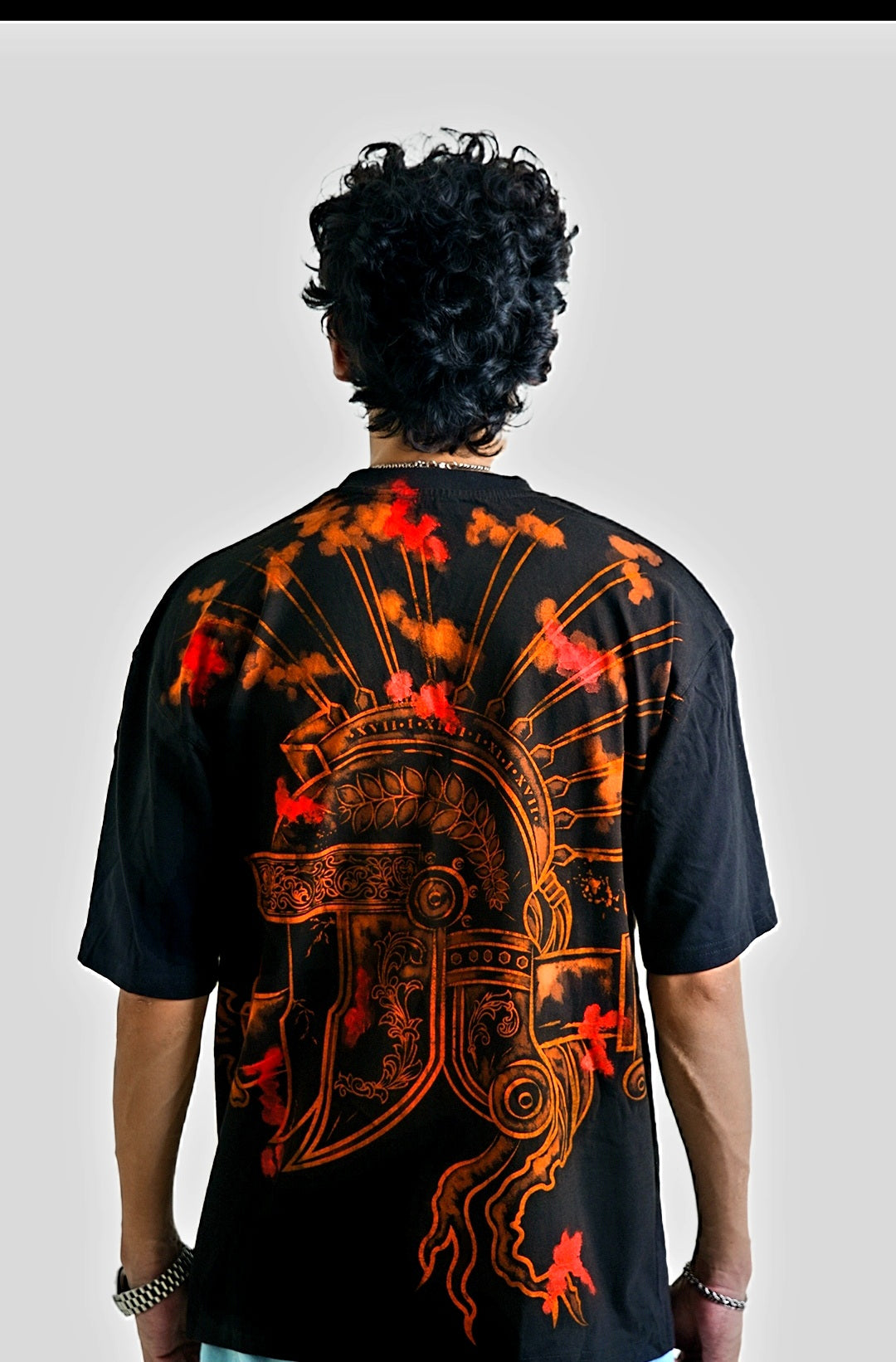 Spartan’s Honor Drop Tee | 100% Cotton Oversized Pre-Washed T-Shirt (Black)