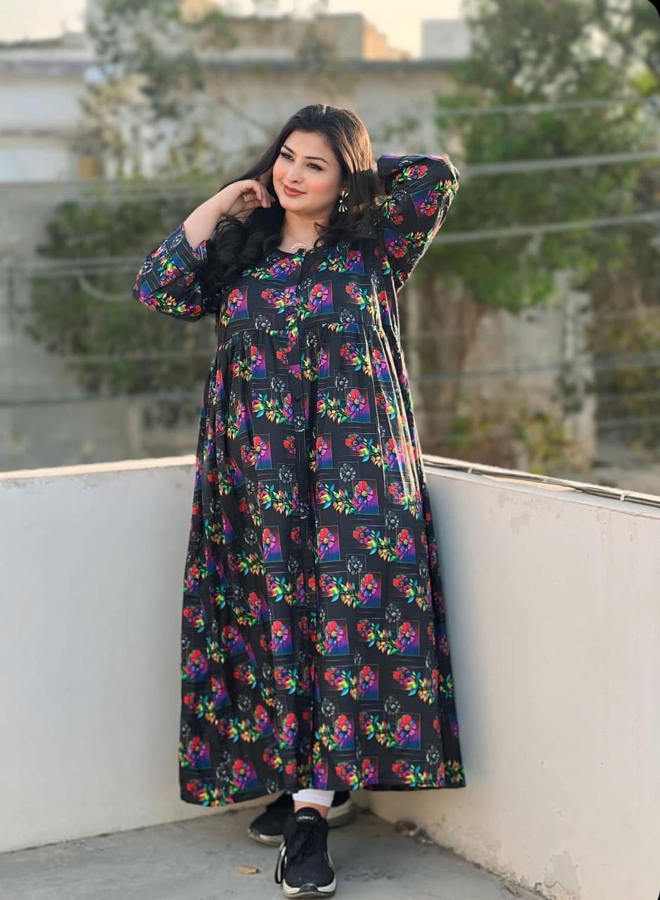Noor Plus 01 – Lawn Frock with Full Sleeves