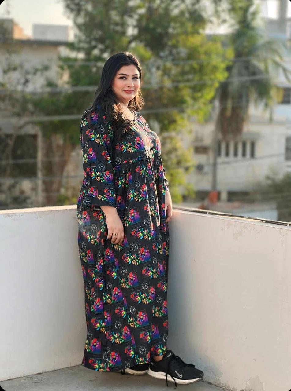 Noor Plus 01 – Lawn Frock with Full Sleeves