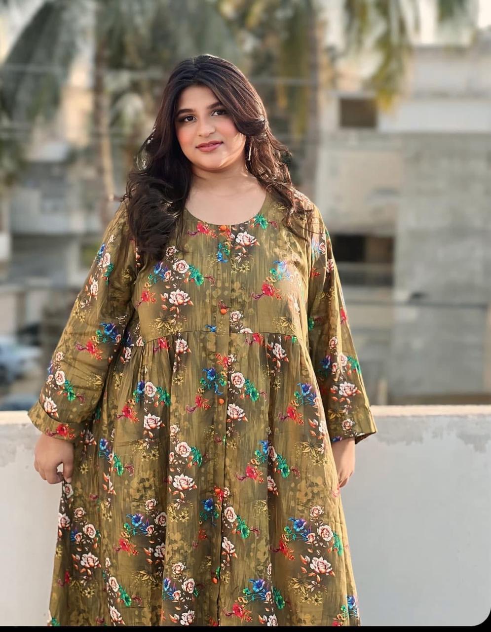 Noor Plus 03 – Cotton Frock with Full Sleeves