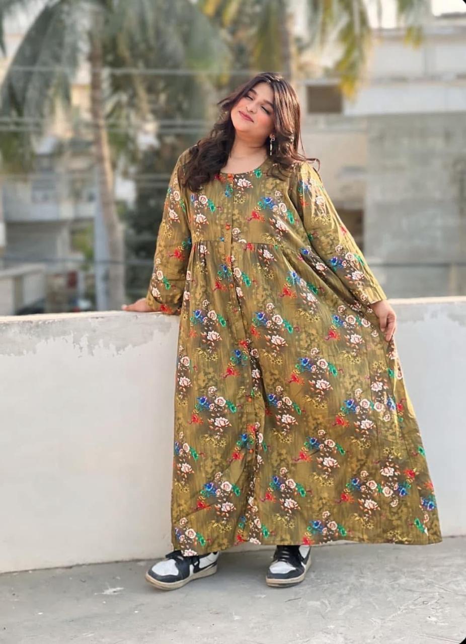 Noor Plus 03 – Cotton Frock with Full Sleeves