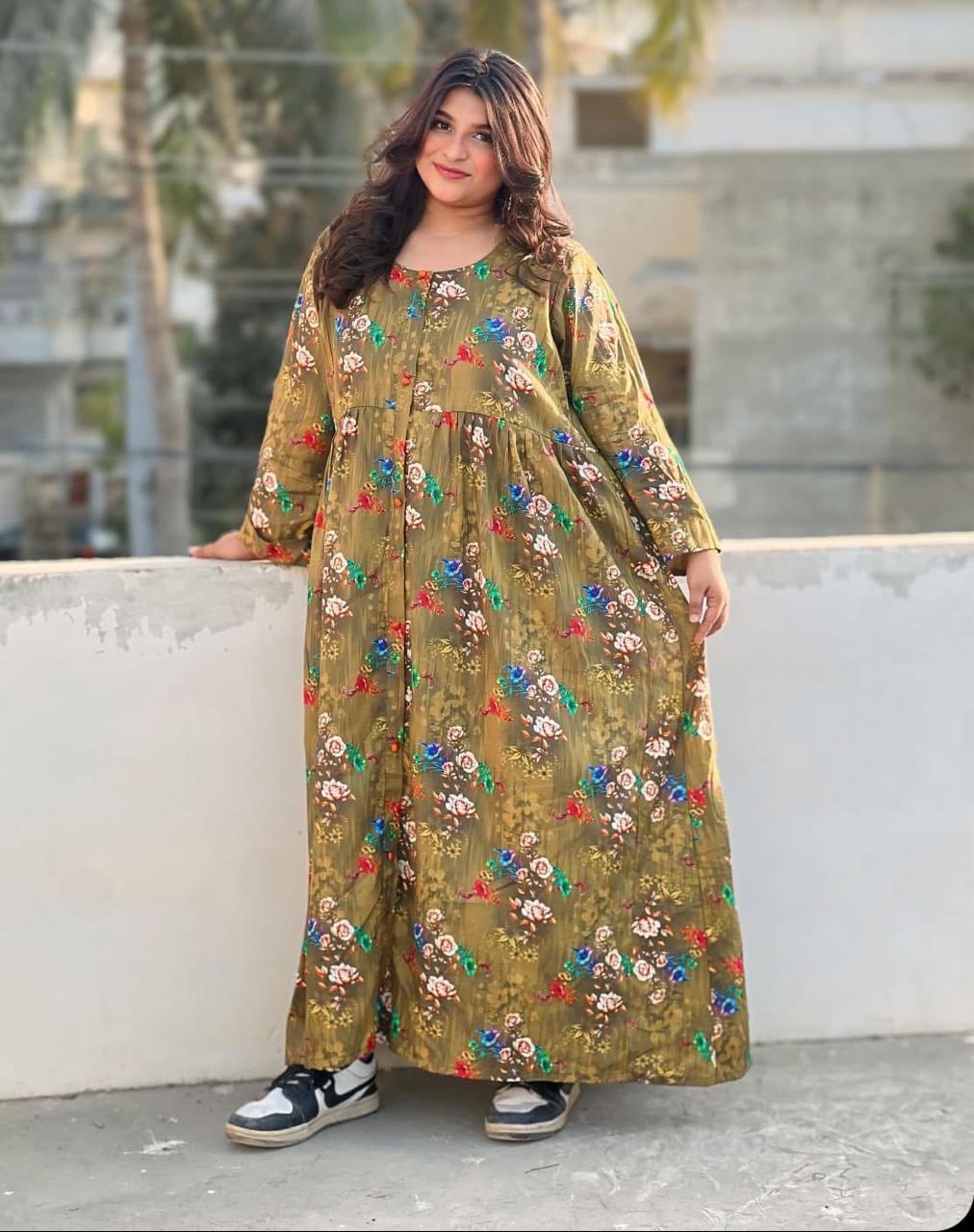 Noor Plus 03 – Cotton Frock with Full Sleeves