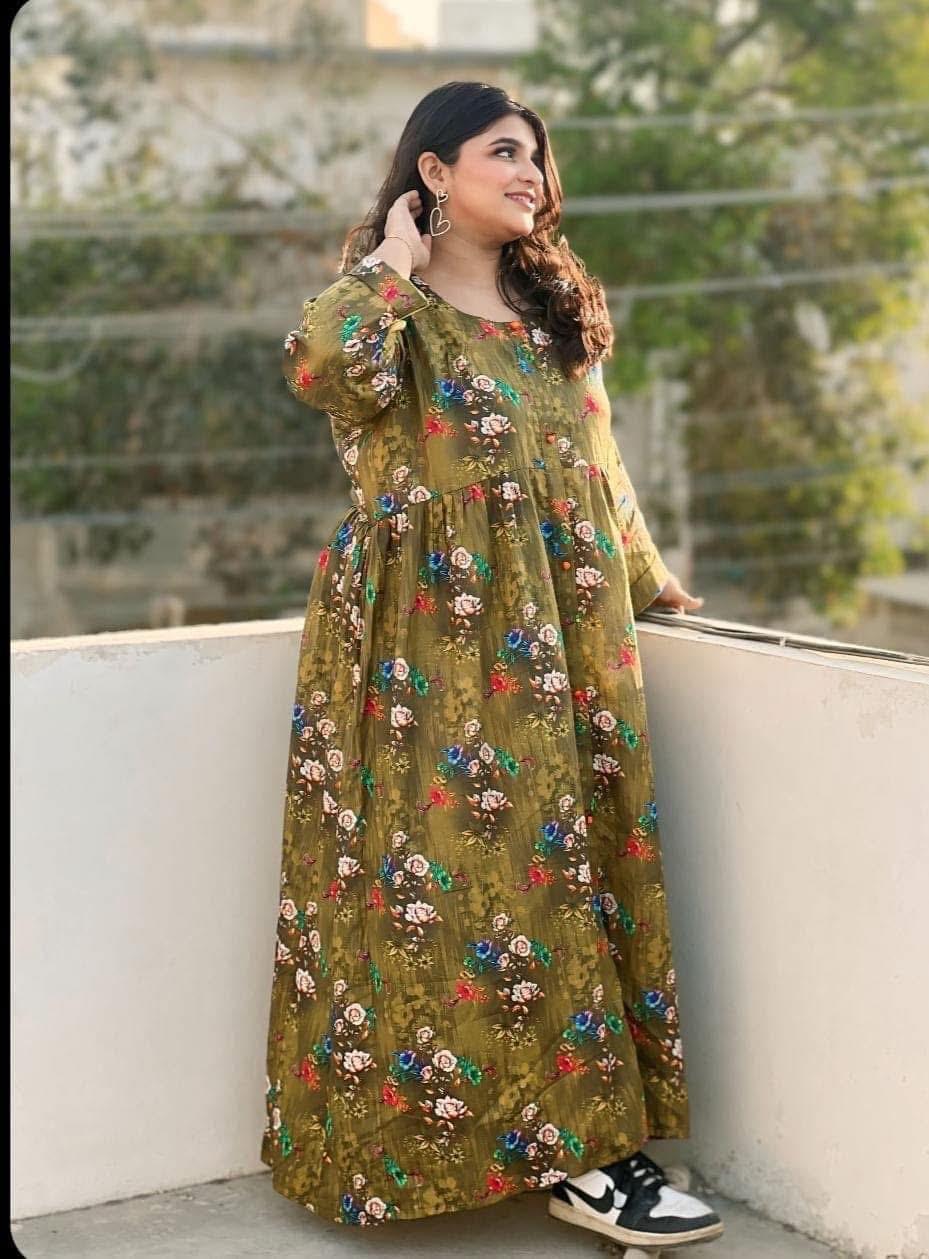Noor Plus 03 – Cotton Frock with Full Sleeves