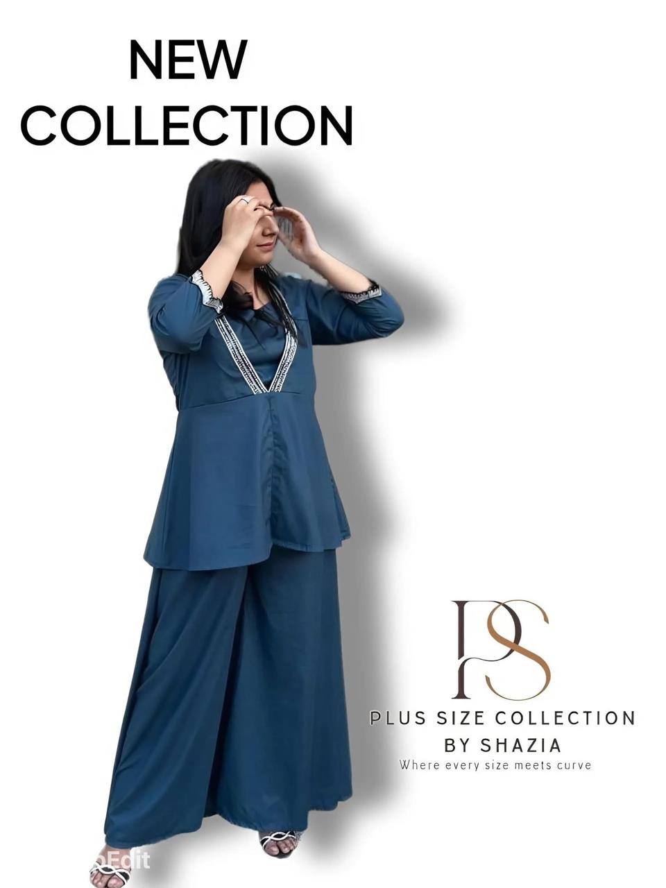 2 Piece Washing Wear Suit with Short Shirt & Loose Trousers | Eid Collection