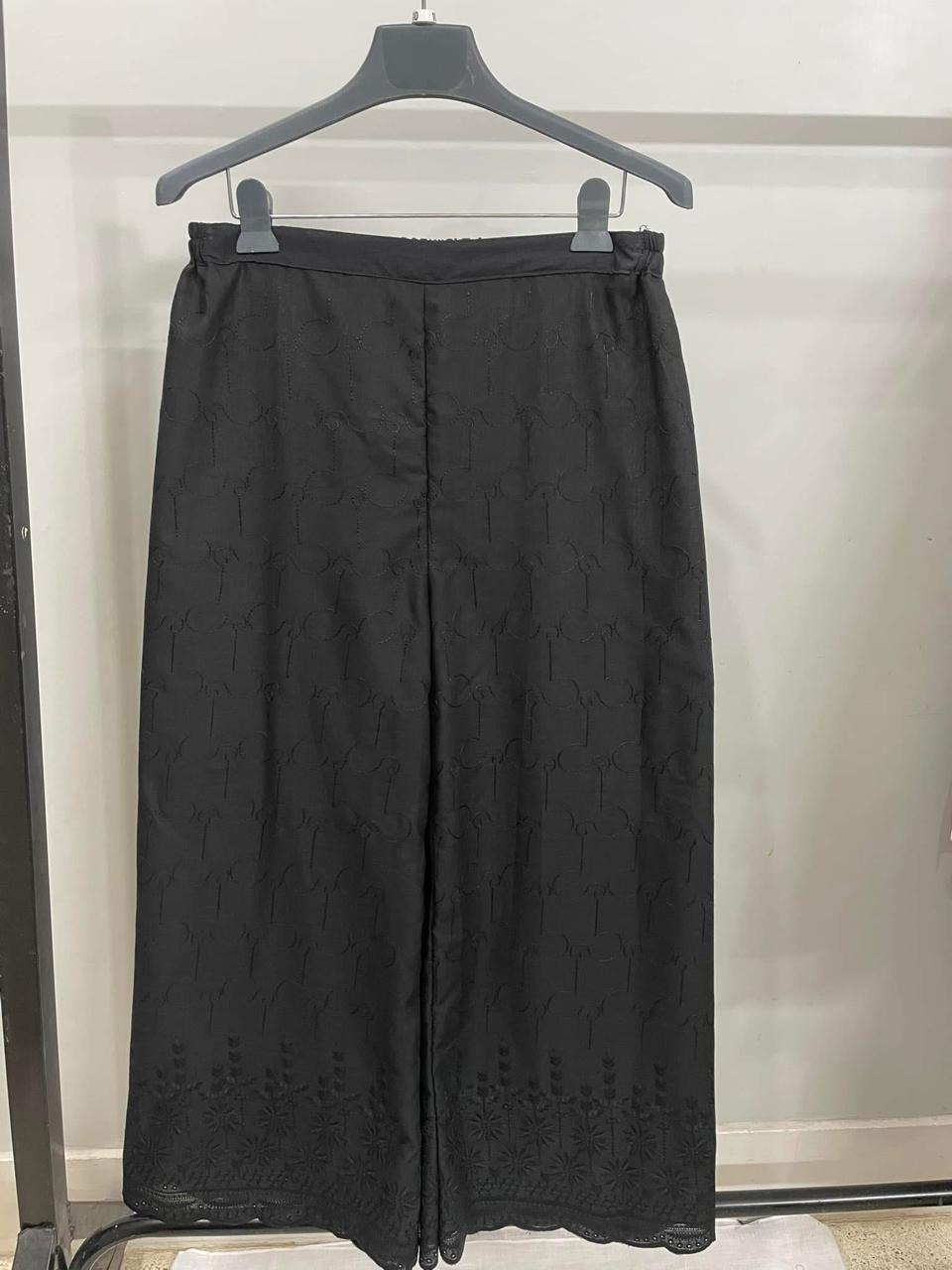 Black Trousers – Chikankari Fabric