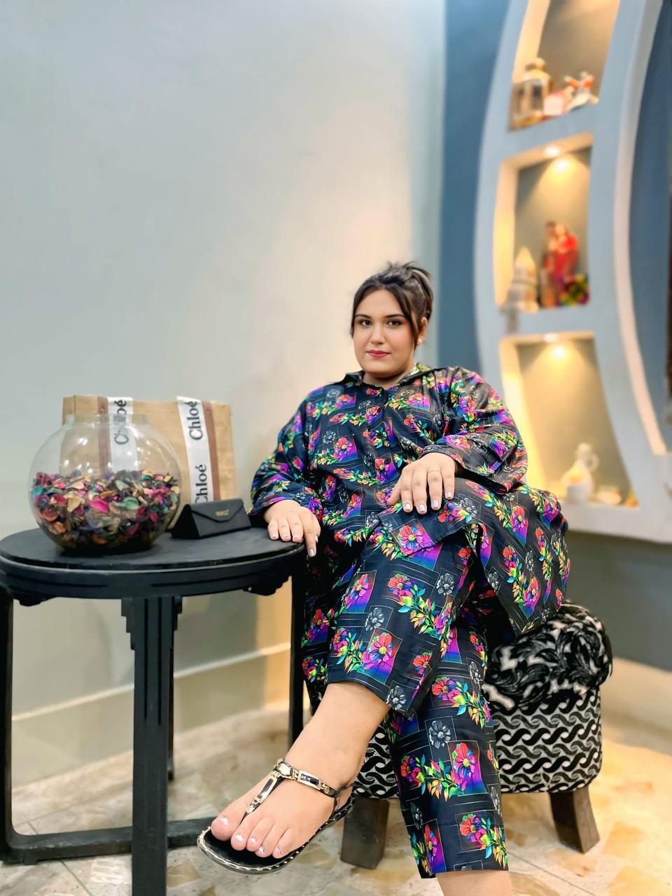 Rubi in Print – 2 Piece Soft Cotton Printed Suit with Full Sleeves