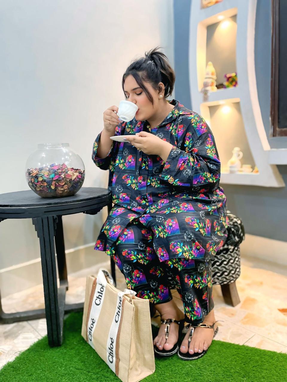 Rubi in Print – 2 Piece Soft Cotton Printed Suit with Full Sleeves