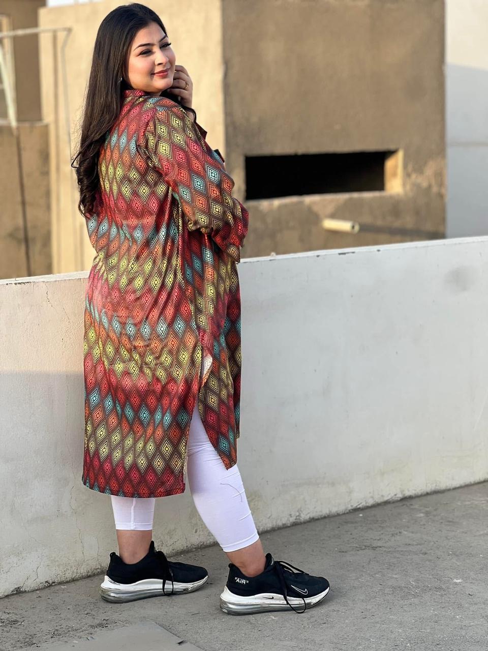 Zara Classic 02 – Straight Fit Cotton Kurti with Full Sleeves