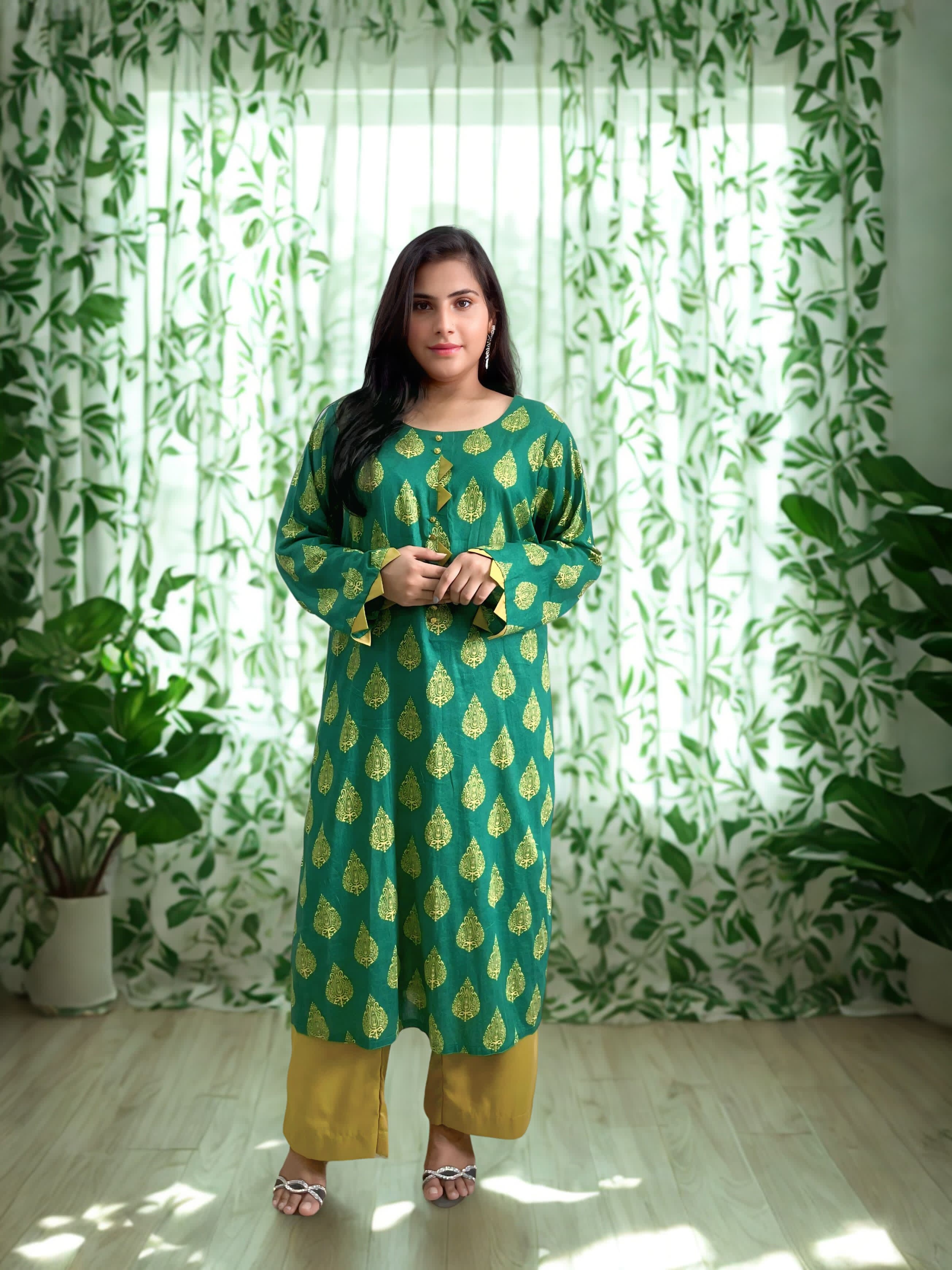 Liza 02 - 2-Piece Lawn Shirt & Cotton Trouser Suit | Comfortable & Stylish Outfit