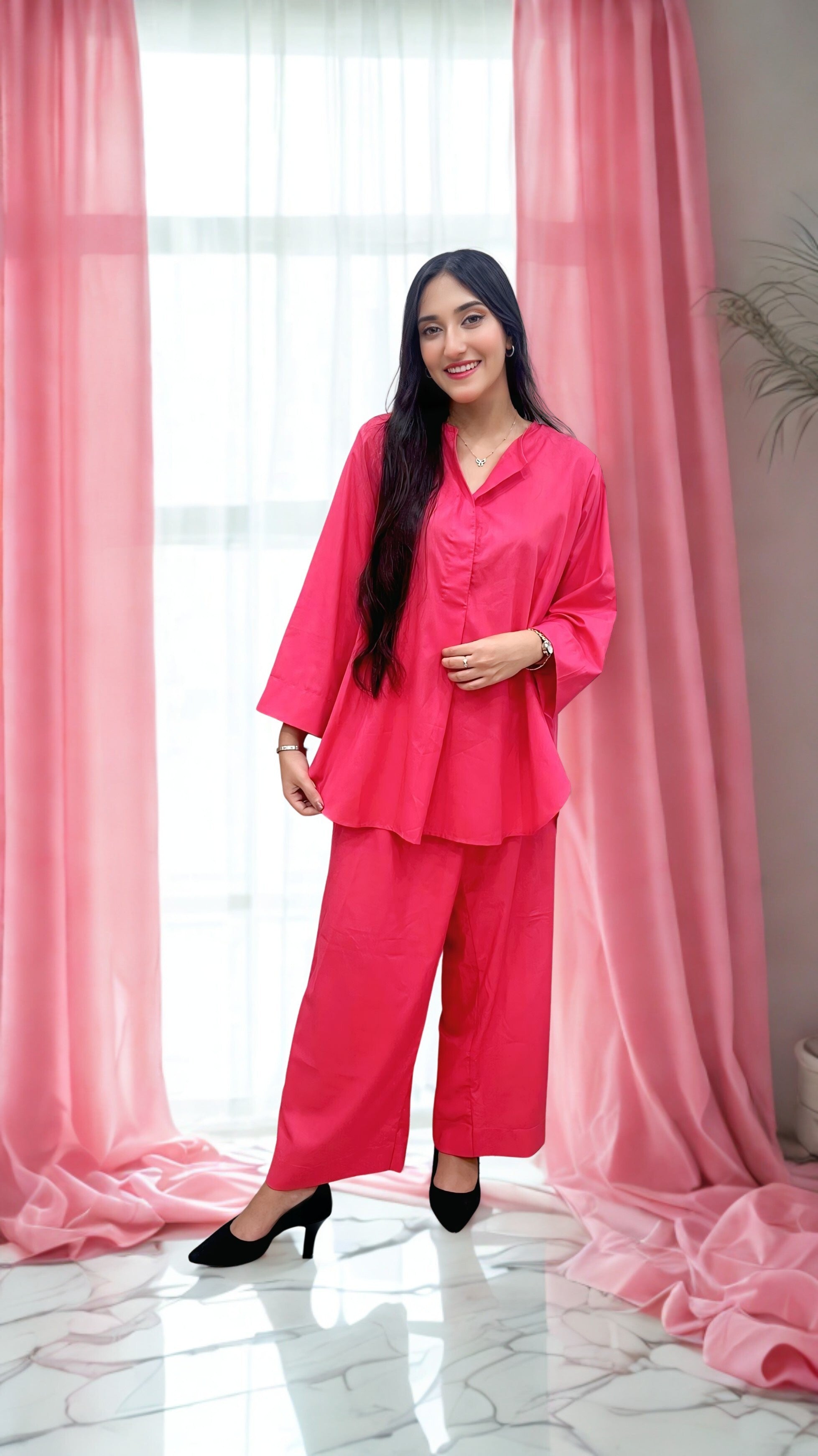 2-Piece Cotton Co-ord Set | Comfortable & Stylish Everyday Wear | Noor